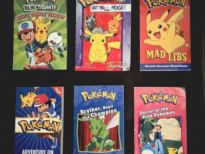 Pokémon Kids Book Lot of 6 - Mad Libs, Readers, Chapter Books - Scholastic