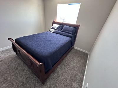 Wooden Queen Size Sleigh Bed Frame and matching bedroom set