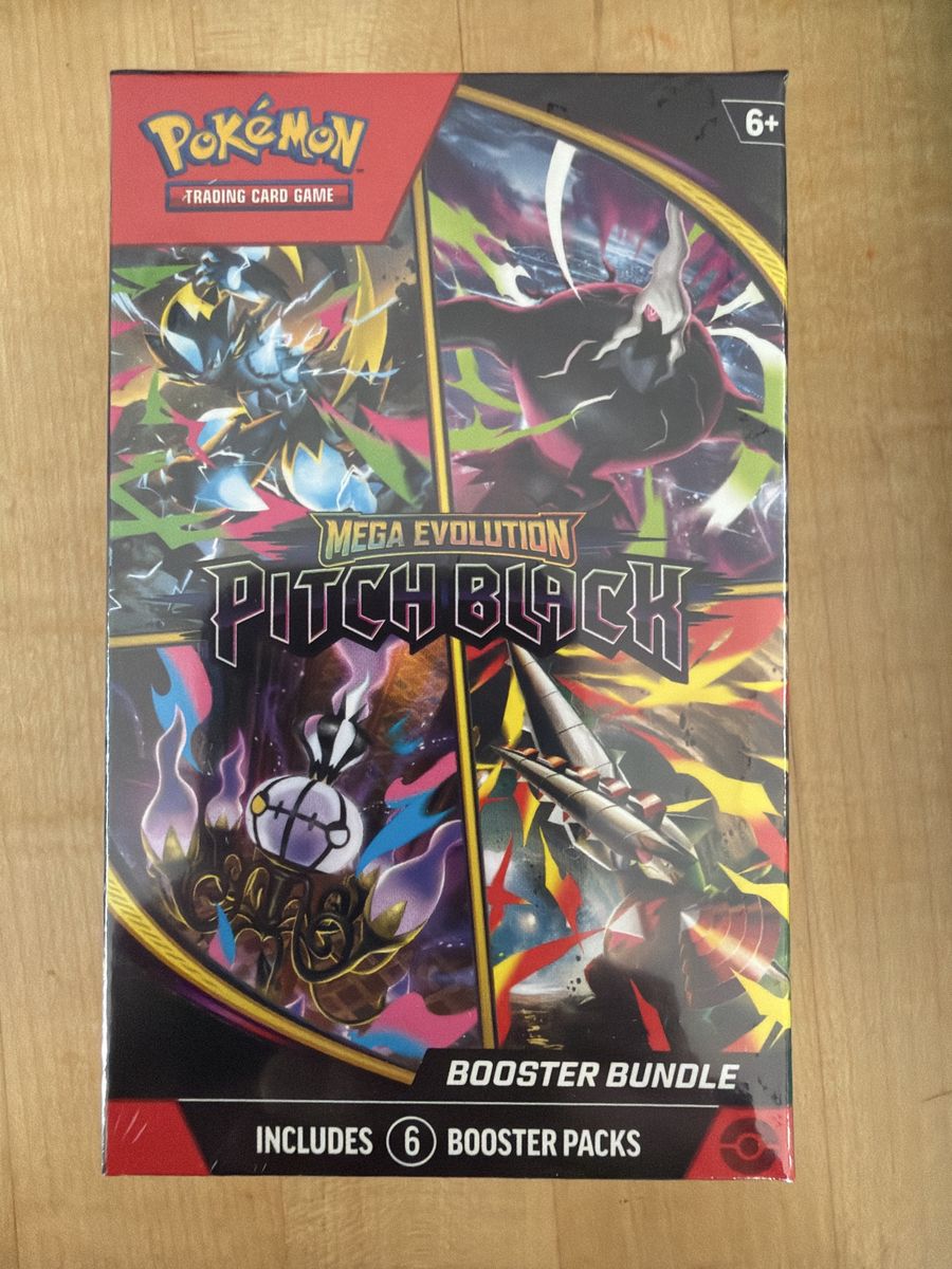 Pokemon TCG Mega Evolution Pitch Black Booster Bundle - 6 Packs Factory Sealed