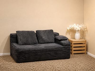 NEW Foam Sofa Modular Section / Armless Chair Piece Gray Corduroy 13×40×65 #232