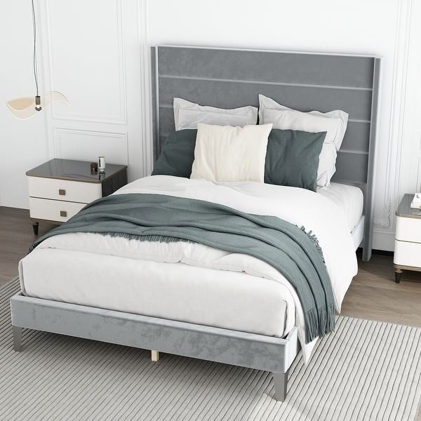 Queen Bed Frame — Brand New Extra Tall Headboard