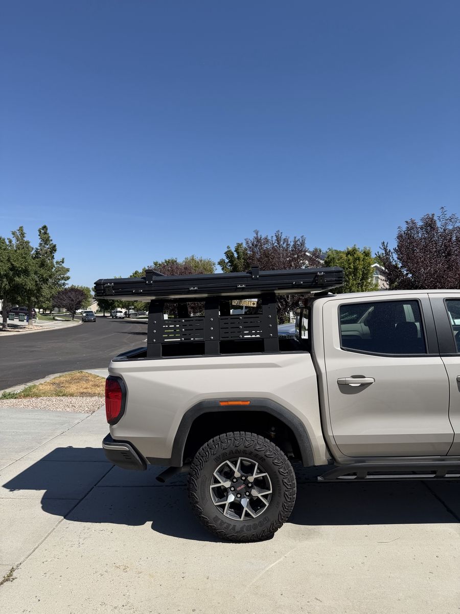 Joyinrute Rooftop Tent Mounted on Truck Bed Rack - Used