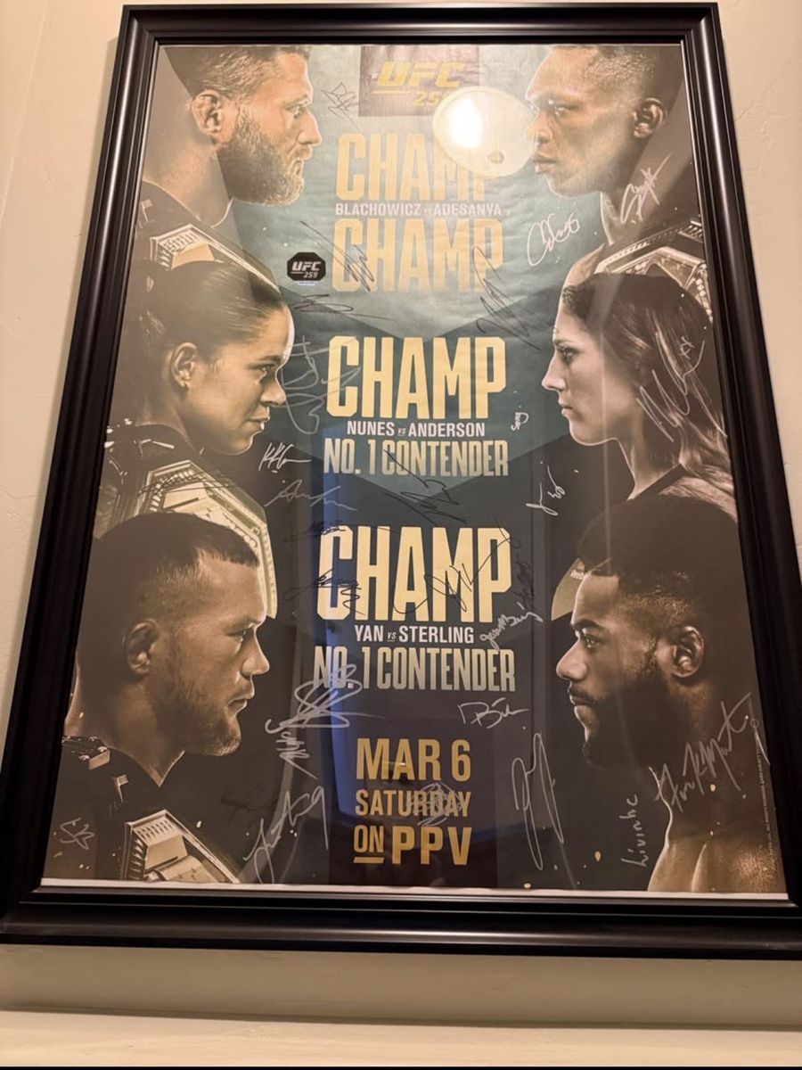 UFC 259 Official Autographed Event Poster - Framed Limited Edition 