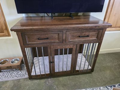 Custom Cherrywood Dog Kennel