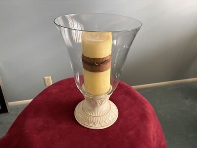 Hurricane Lamp and Candle with Lenox Illumination Base