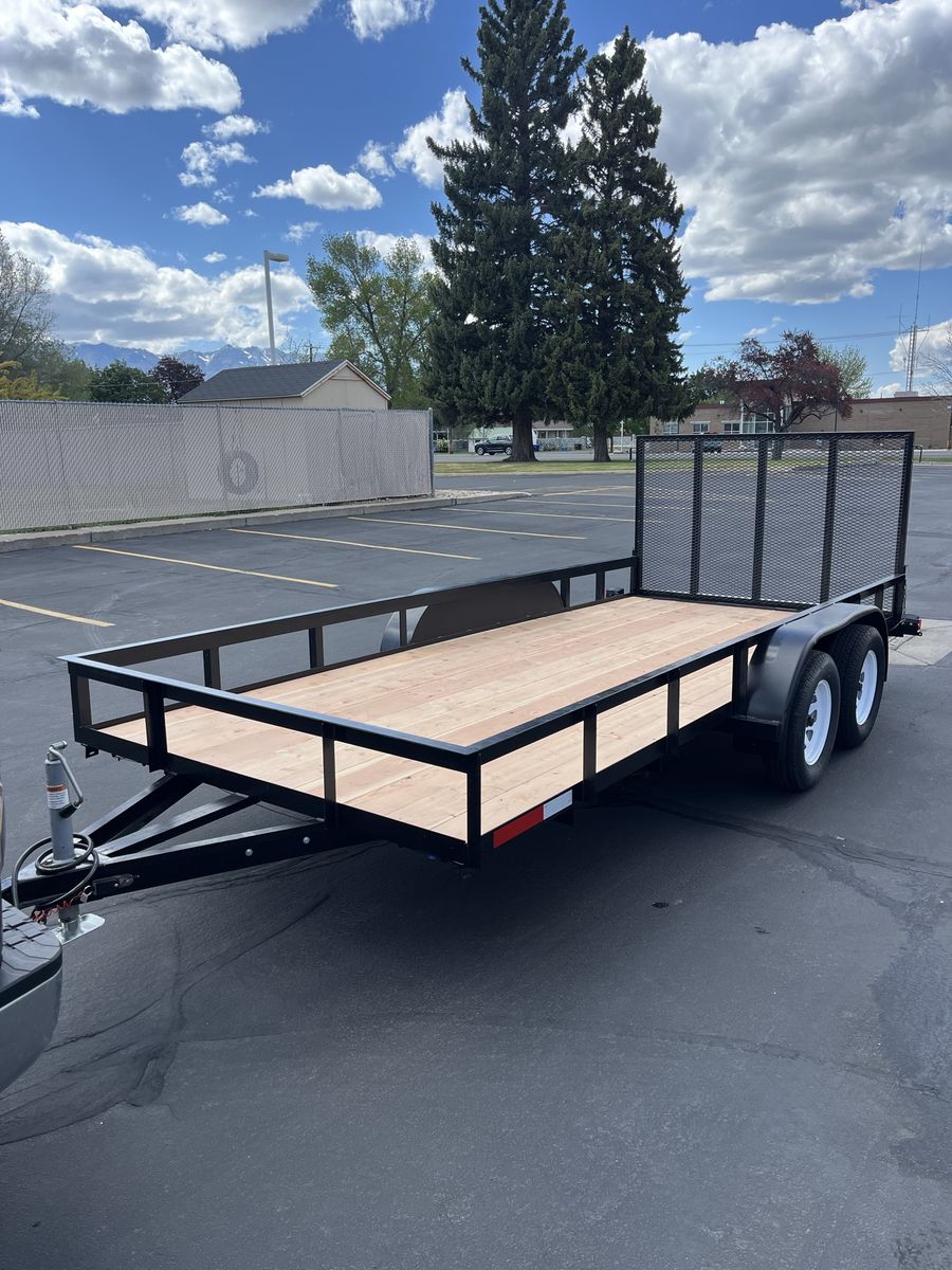 16x7 tandem axle utility trailer
