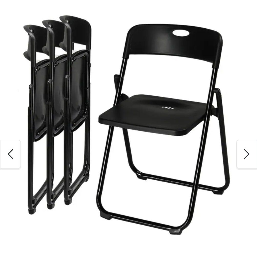 10 Pack Black Folding Stacking All Weather Event Chairs