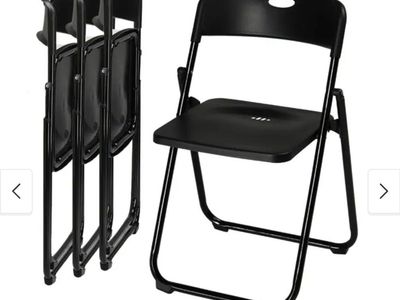 10 Pack Black Folding Stacking All Weather Event Chairs
