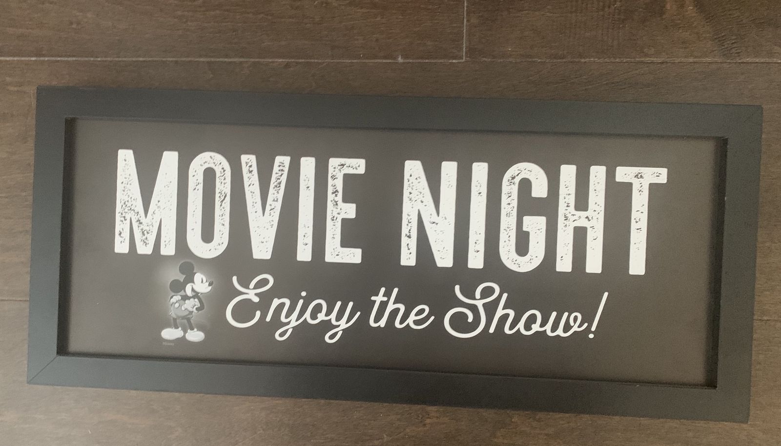 Mickey Mouse Movie Night Wall Decoration Sign