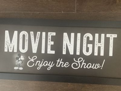 Mickey Mouse Movie Night Wall Decoration Sign