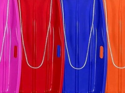 New 35" tobbogan snow sleds, 6 colors