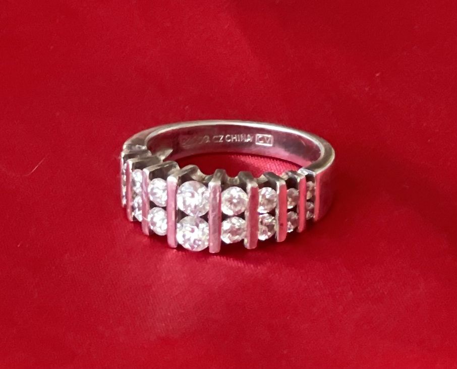 Gorgeous Silver Diamonique Cubic Zirconia Ring