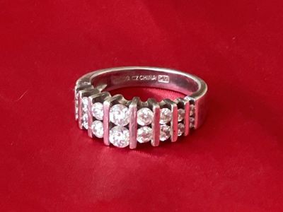 Gorgeous Silver Diamonique Cubic Zirconia Ring