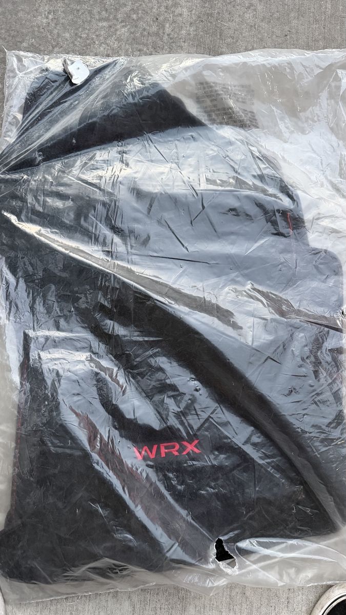 Subaru WRX OEM Carpet Floor Mats Set - Black with Red WRX Logo