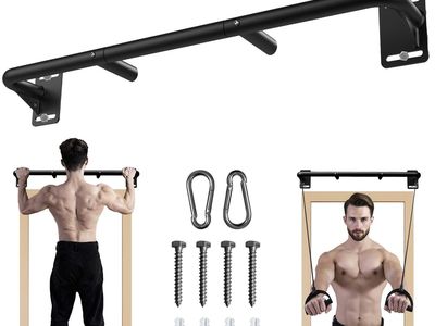 Wall Mounted Pull Up Bar for 32"-36" Wall Studs, 440lbs Max Weight, Triangle Stability Design