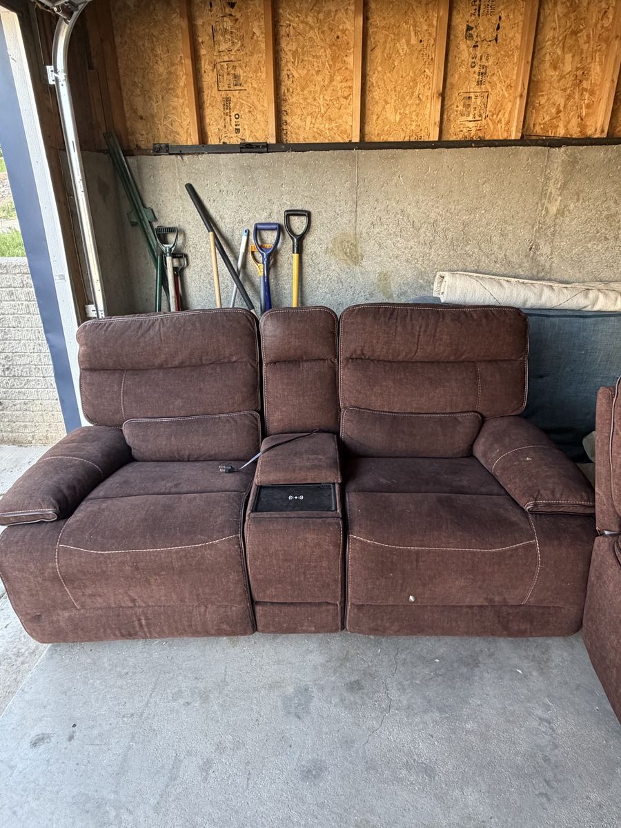 Electric reclining couch and chair