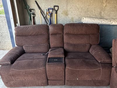 Electric reclining couch and chair