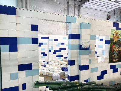 Construction Lego blocks 12” wide