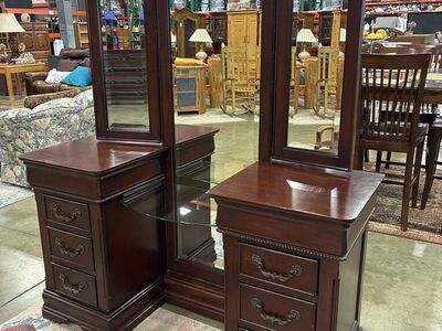Beautiful Dark Wooden Vanity