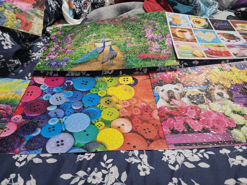 for sale puzzles $5,00 each taped all ready