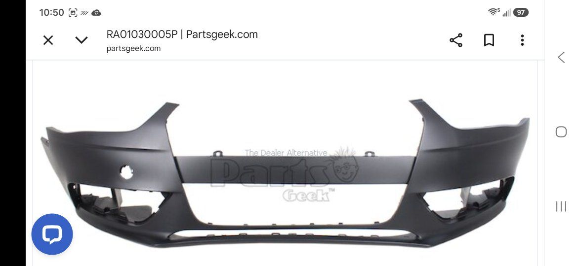 Replacement AP Front Bumper Cover for 2013-2016 Audi A4 Quattro (RA01030005P) Primed