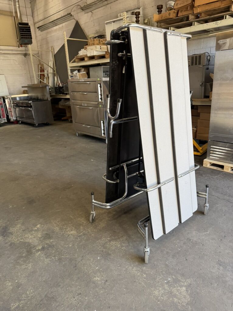 Cafeteria Table In Excellent Condition With Wheels 2 in stock for sale $495 each black Friday SPECIAL $350 each
