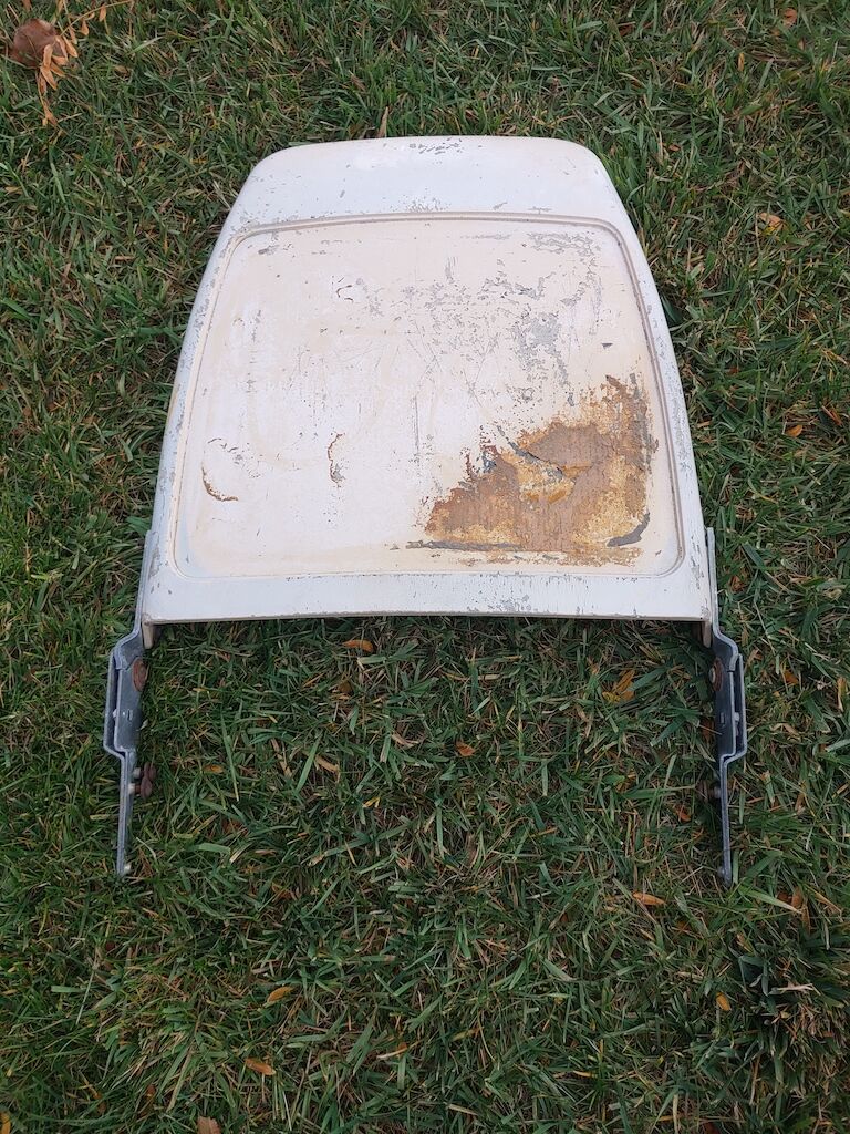 79-82 Corvette Upper Seat Back Fiberglass Shell Left or Right w/brackets Needs Paint