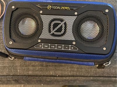 Goal Zero Rock Out Rechargeable Portable Black Blue Speaker