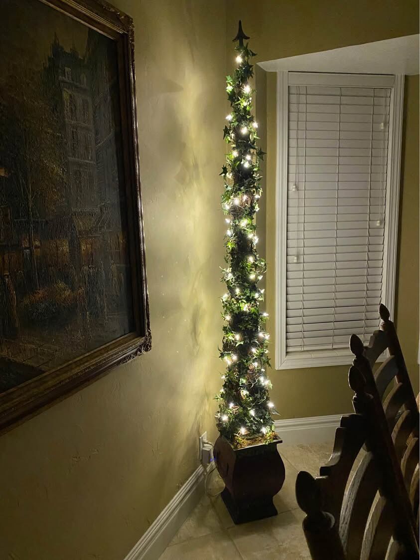 82” Ivy Cone Topiary Tree Planted In A Metal Pot - Compare @ $300-$420 Paint Pot 2 UR Colors - C Pix