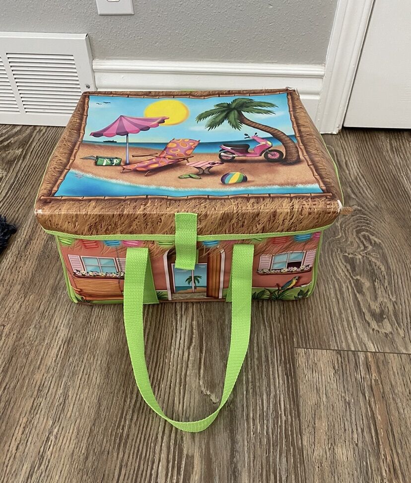 Kids Doll Storage Bin / Barbie Beach Play Mat