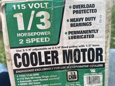 1/3 hp 2 speed cooler motor
