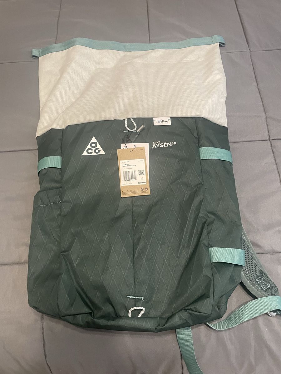 New Nike ACG Aysen 32L Backpack - Green/White, X-Pac Durable Outdoor Bag