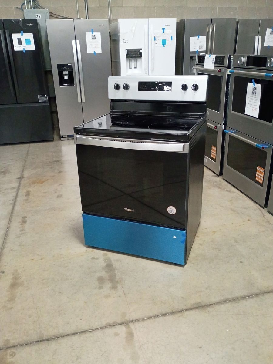 NEW WHIRLPOOL STAINLESS ELECTRIC RANGE