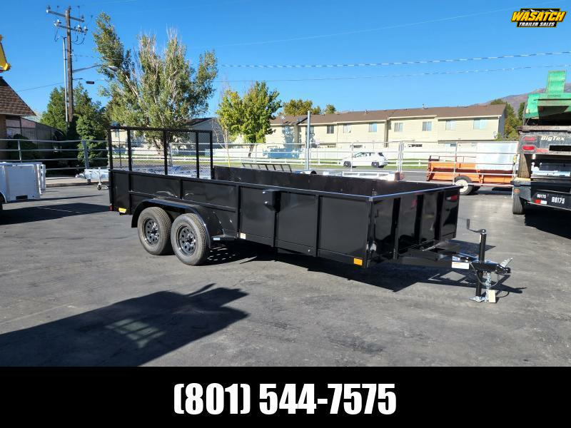 2026 Wasatch Built Trailers 7X16 Landscape Utility Trailer