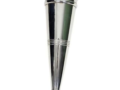 Vintage Department 56 Silverplate Bud Vase Fluted Rim Trumpet Vase 11.5 Inch