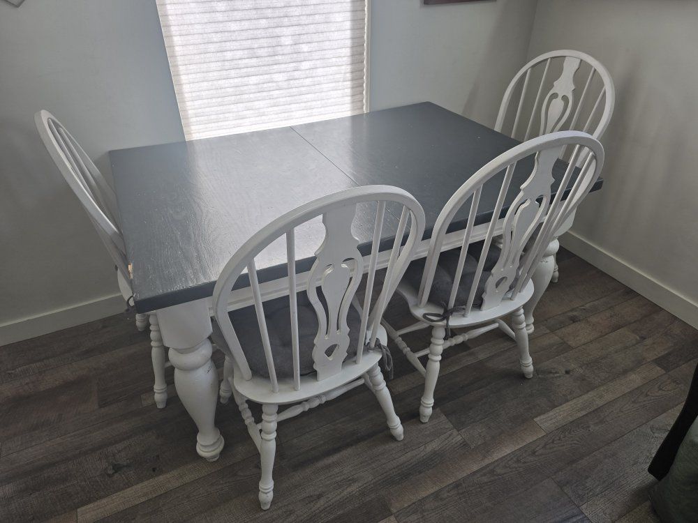 Solid Wood Table & 4 Chairs