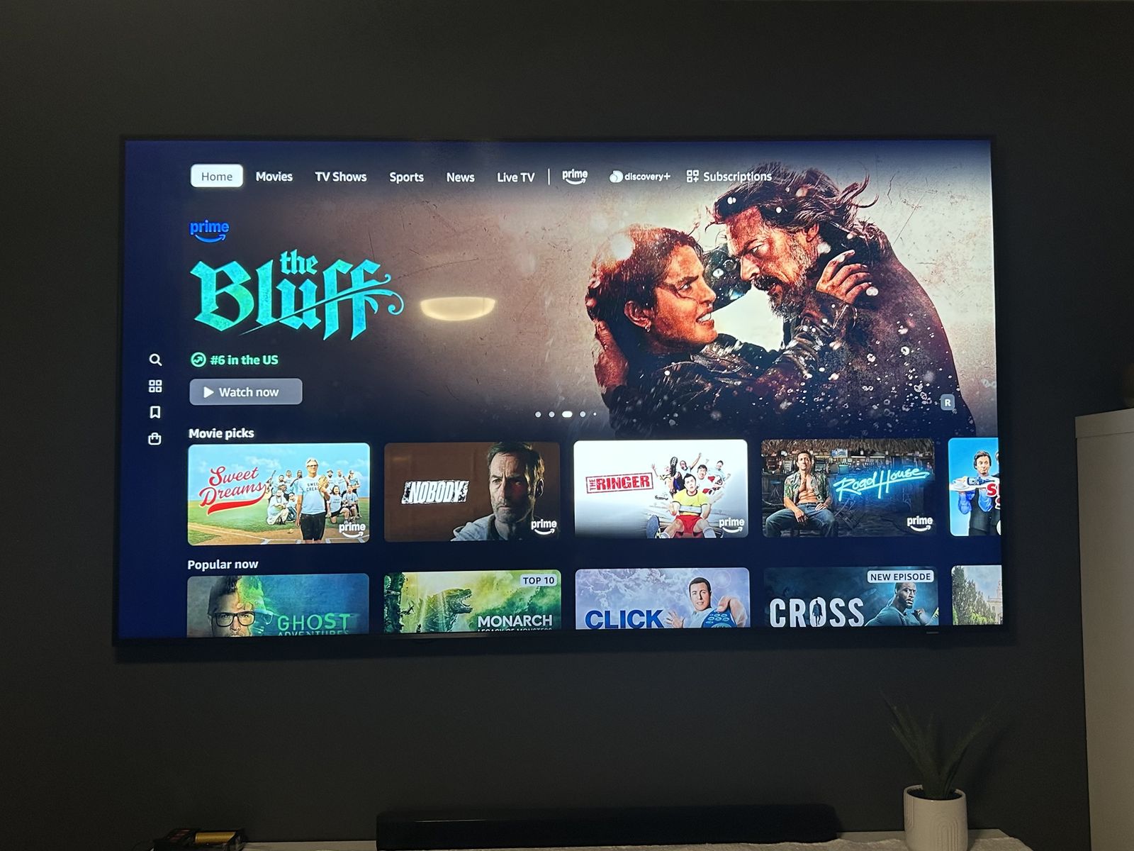 75 SAMSUNG LED TV WITH SAMSUNG SOUND BAR AND SUB