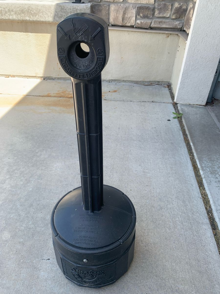 Justrite Personal Smoker's Cease-Fire Outdoor Ashtray, good condition.