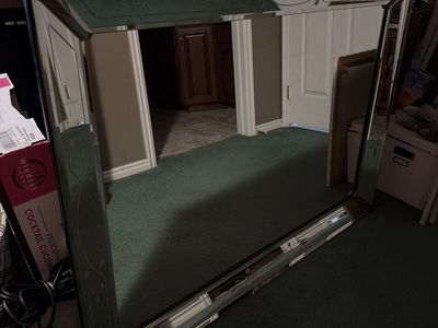 Huge heavy wall mirror Art Deco look