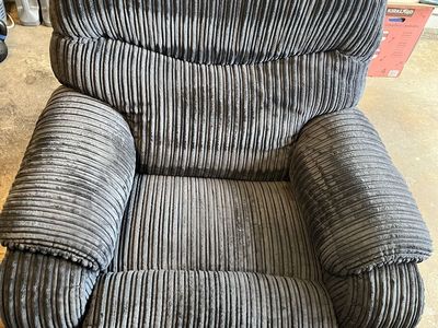 Blue Corduroy Recliner - La-Z-Boy