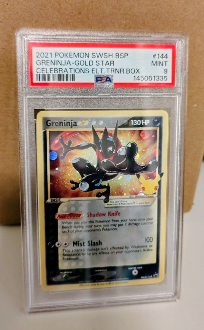 Pokémon Celebrations PSA 9 Greninja Gold Star Promo Pokemon Card