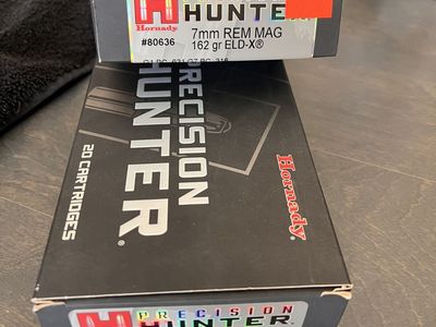 7mm Mag Hornady 162 ELDX Precision Hunter