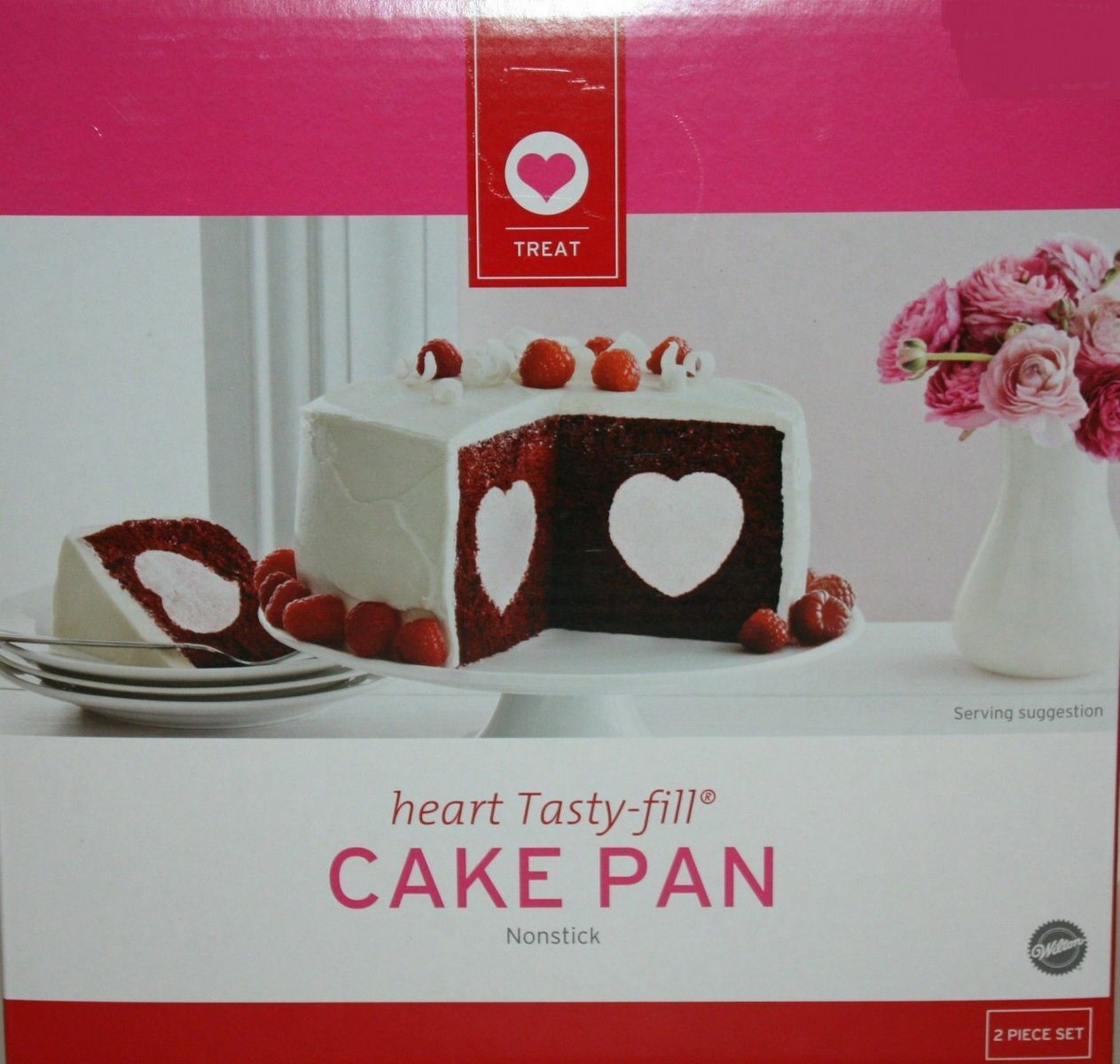Wilton Valentines Surprise Heart Center Cake Pan Set New