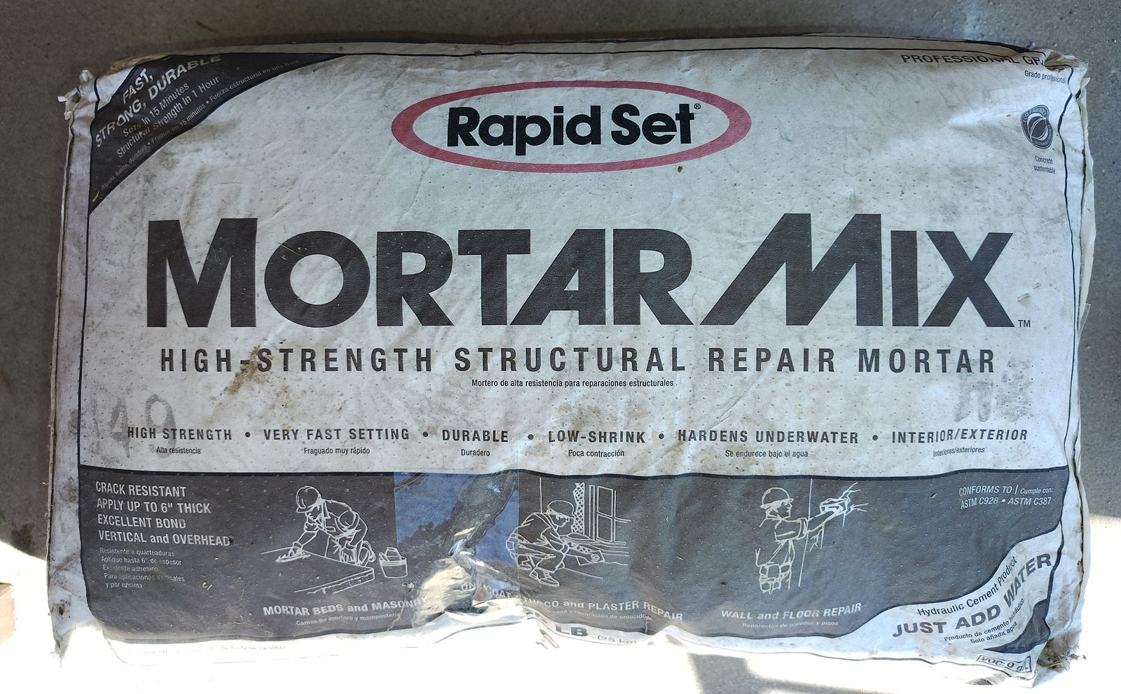 Free Bag of Mortar Cement Mix 55 Lb