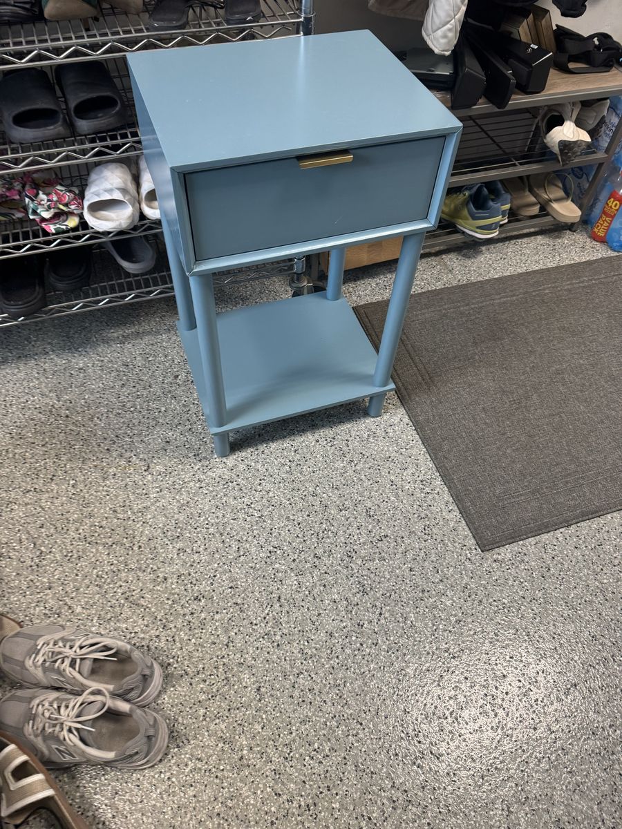 CHILDRENS BLUE TABLE WITH DRAWER