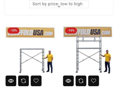 Aluspeed 7 ft Base Scaffolding Tower with Platform & Wheels - Heavy Duty Aluminum Construction