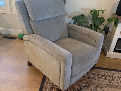 Grey push back recliner
