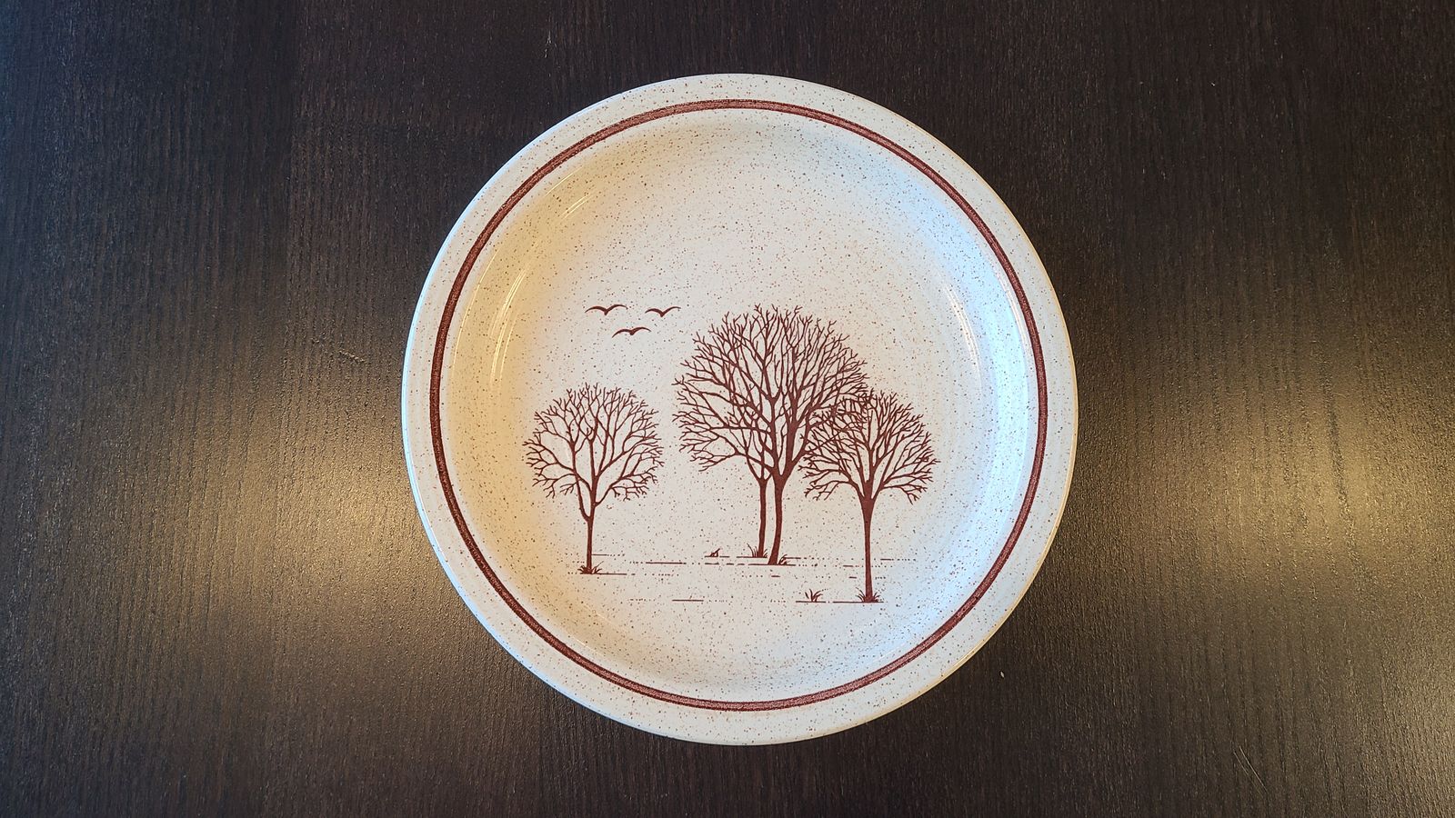 Decorative hand made clay plate