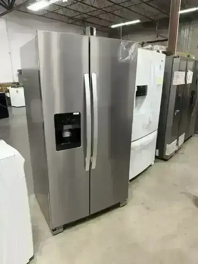 NEW WHIRLPOOL 25 C FT STAINLESS SIDE BY SIDE