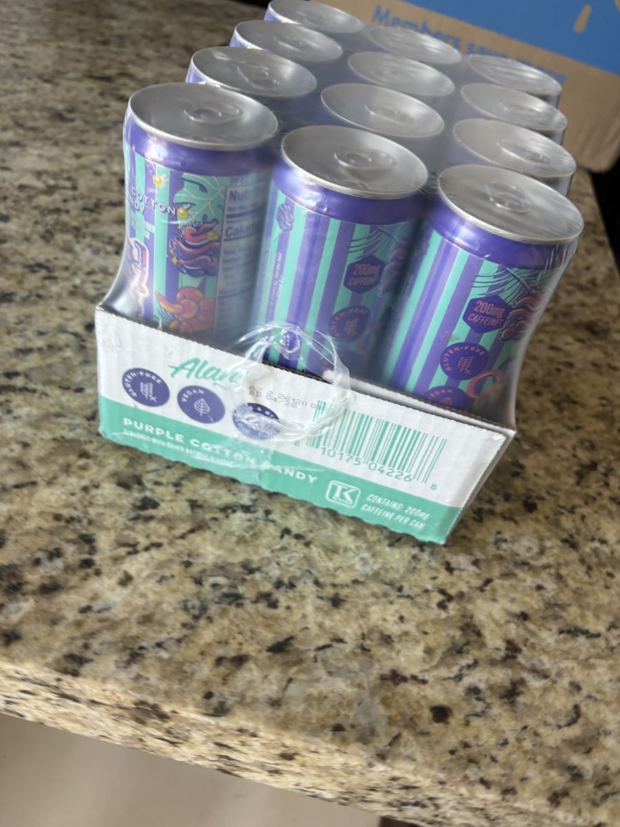 New Alani Nu Purple Cotton Candy Energy Drink, 12-Pack